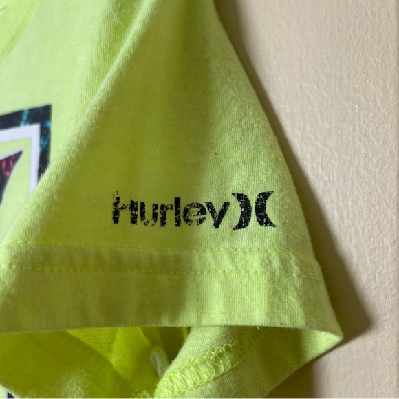 Hurley Kids Neon Green Graphic Tee size 6-7 yrs - Picture 2 of 4